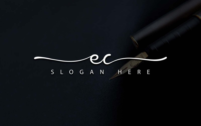 Kreativ fotografering EC Letter Logo Design