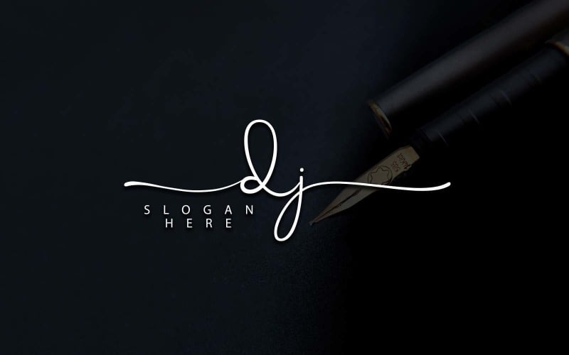 Kreativ fotografi DJ Letter Logotypdesign