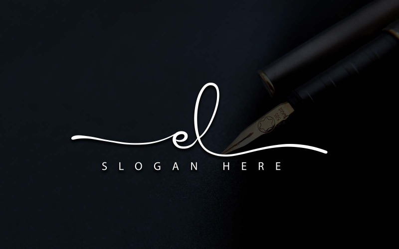 Kreativ fotografi EL Letter Logo Design