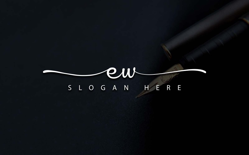 Kreativ fotografi EW Letter Logo Design