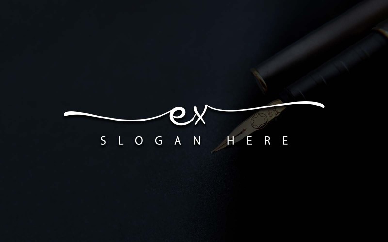 Kreativ fotografi EX Letter Logotypdesign