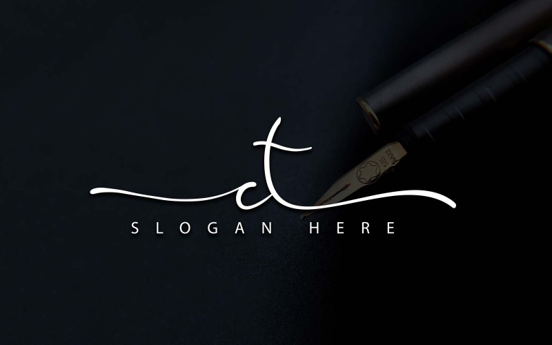 Kreatywna fotografia CT Letter Logo Design