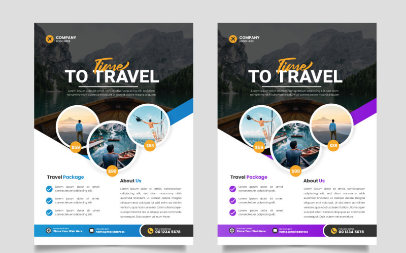 Seyahat ilanı tasarım şablonu ve seyahat acentası ilanı şablonu tasarımı