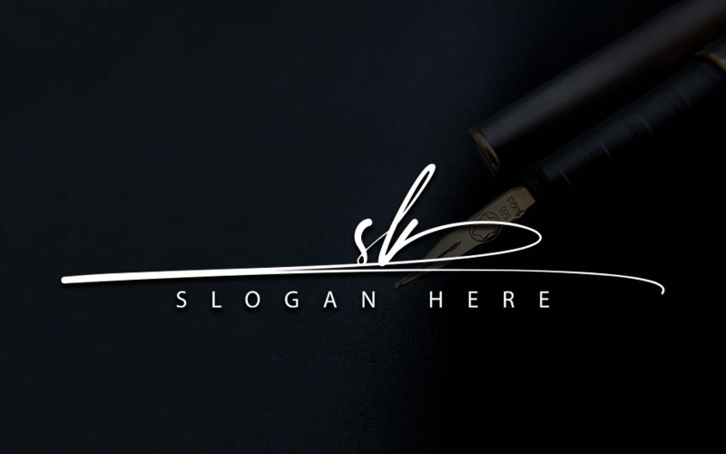 Création de logo de lettre SK de photographie créative