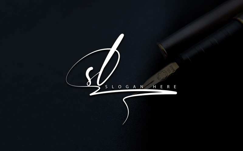 Création de logo de lettre SL de photographie créative