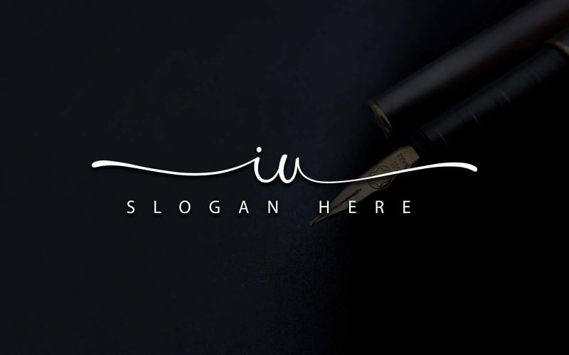 Design de logotipo de carta IU de fotografia criativa