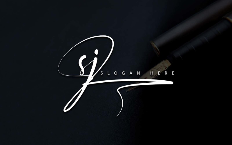Design de logotipo de letra SJ de fotografia criativa