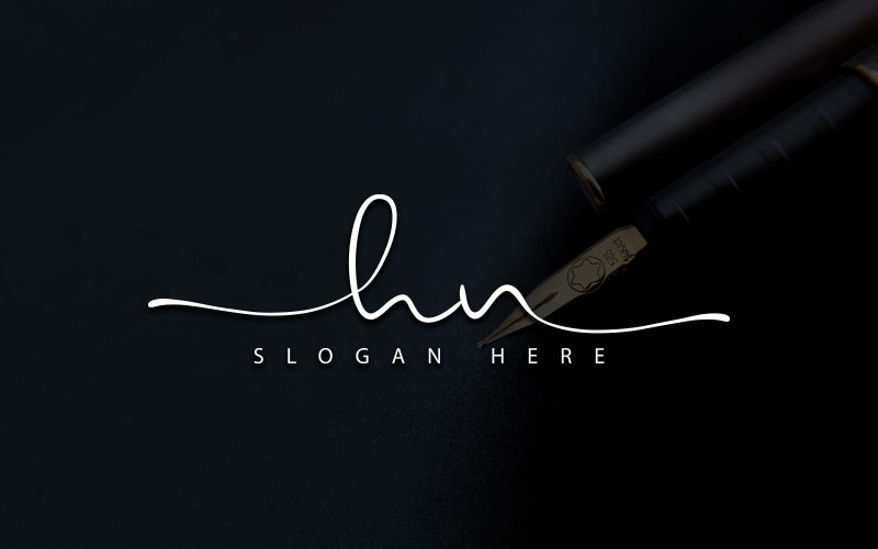 Fotografia creativa HN Letter Logo Design