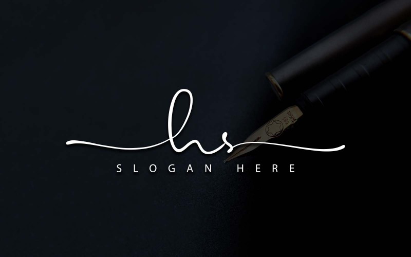Fotografia creativa HS Letter Logo Design