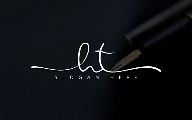 Fotografia creativa HT Letter Logo Design