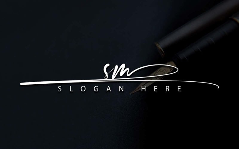 Kreative Fotografie SM-Buchstaben-Logo-Design
