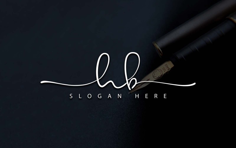 Kreativní fotografie HB Letter Logo Design
