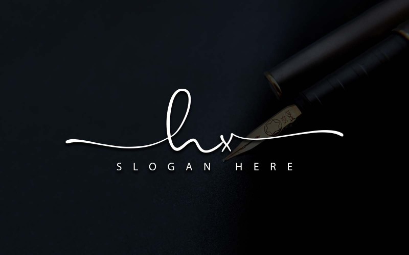 Kreativní fotografie HX Letter Logo Design