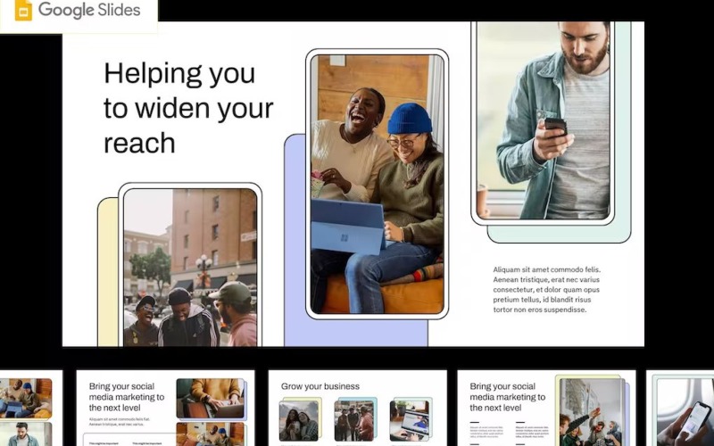 Агентство социальных сетей Google Slide