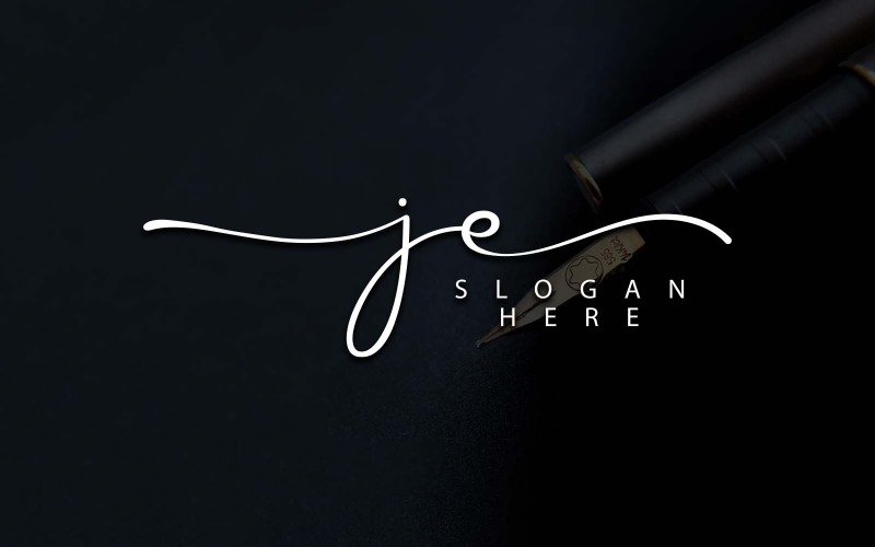 Creatieve fotografie JE brief Logo ontwerp