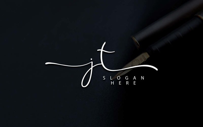 Creatieve fotografie JT brief logo ontwerp