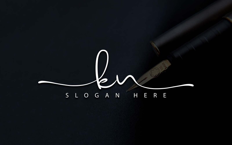 Creatieve fotografie KN brief logo ontwerp