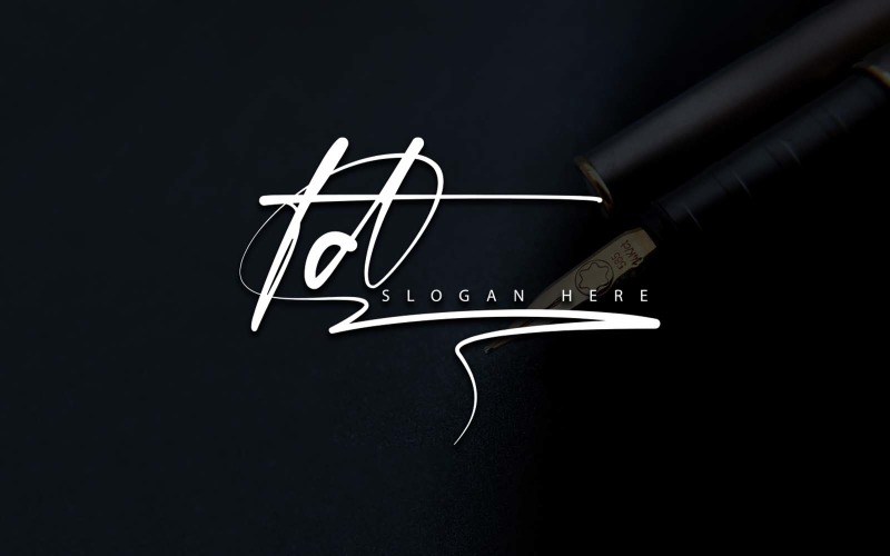 Creative Elegant Line Curve Vector Logotype Premium Letter Td Or Dt Logo  Design Luxury Linear Creative Monogram Stock Illustration - Download Image  Now - iStock