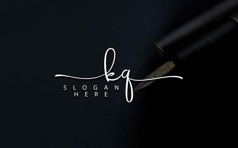 Fotografia creativa KQ Letter Logo Design