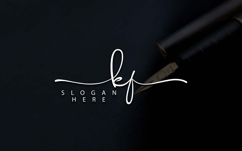 Kreatív fotózás KF Letter Logo Design