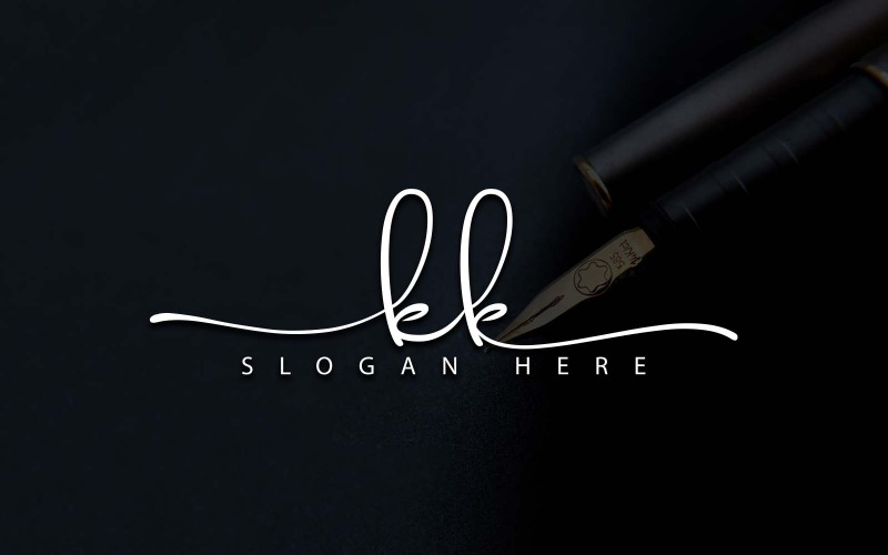 Kreativní fotografie KK Letter Logo Design