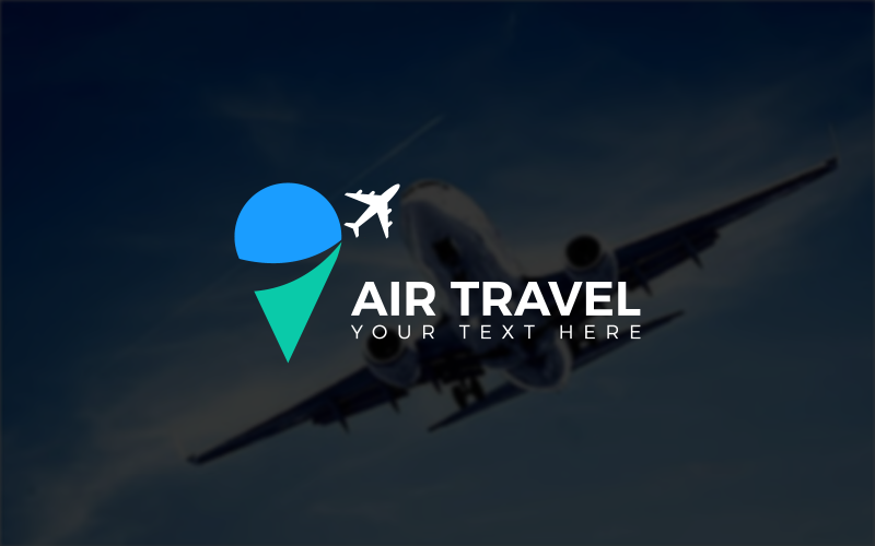 Branding Air Travel Logo-presentatie, vliegtuiglogo