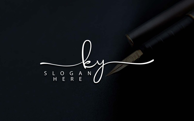 创意摄影 KY 字母标志设计