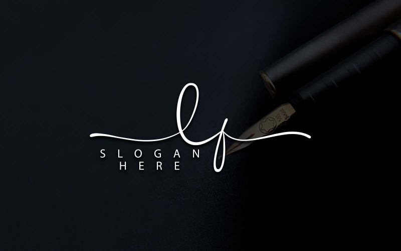 Design de logotipo de letra LF de fotografia criativa