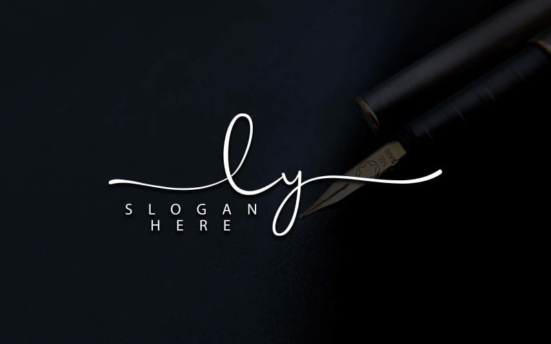 Fotografía creativa Diseño de logotipo de letra LY