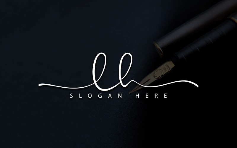 Fotografia creativa LH Letter Logo Design