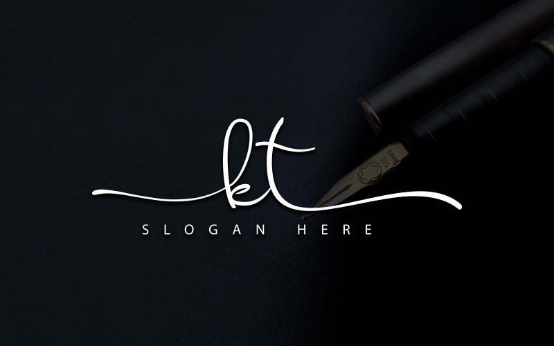 Kreativ fotografi KT Letter Logo Design