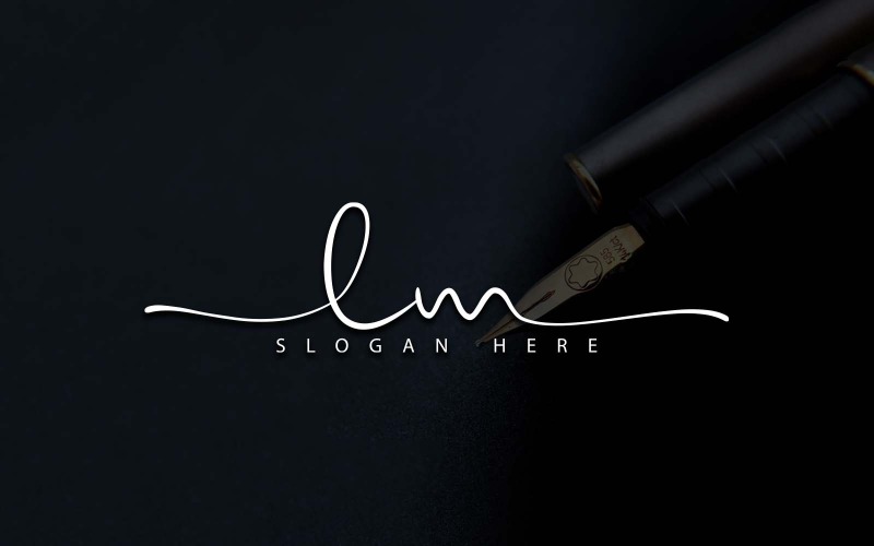 Kreativ fotografi LM Letter Logotypdesign