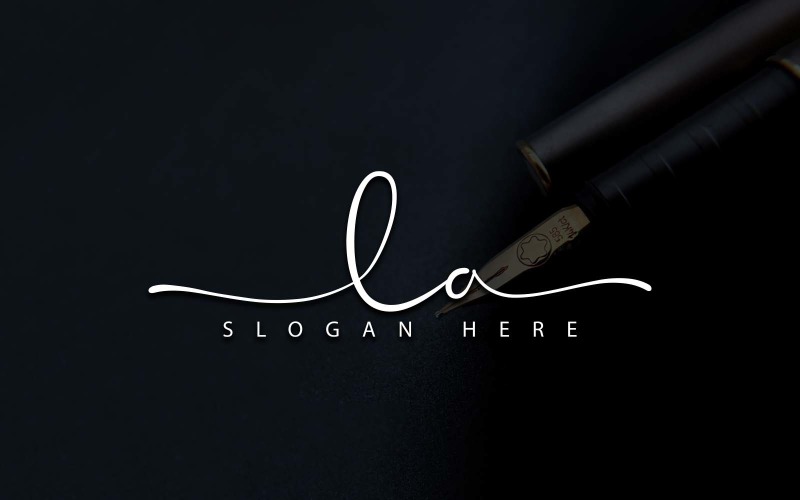Kreatív fotózás LA Letter Logo Design