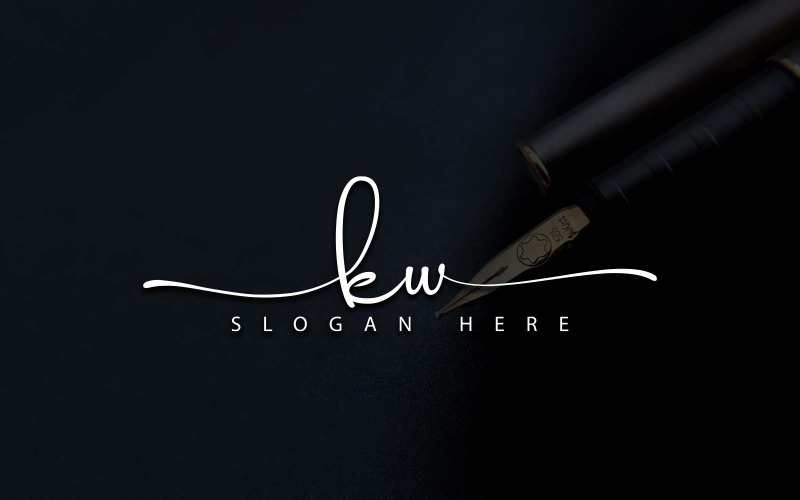 Kreatywna fotografia KW Letter Logo Design