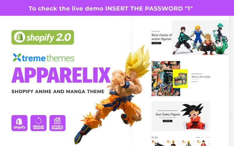 Apparelix - Tema Shopify per il negozio di anime e manga