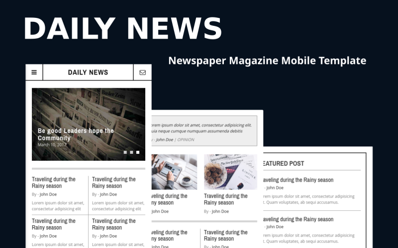 Dagelijks nieuws - Krant Magazine mobiele sjabloon