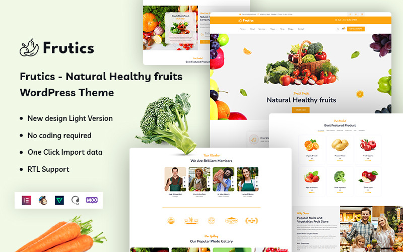 Frutics - Motyw WordPress z naturalnymi zdrowymi owocami