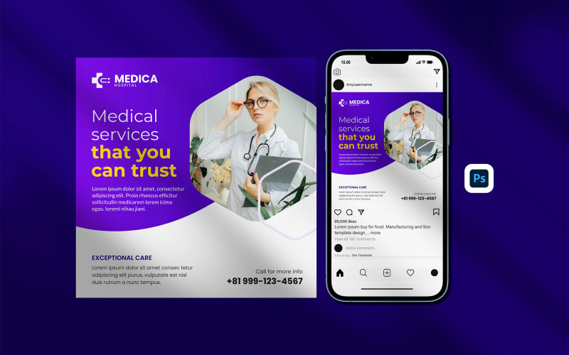 Instagrammall - Medical Social Media Banner Mall