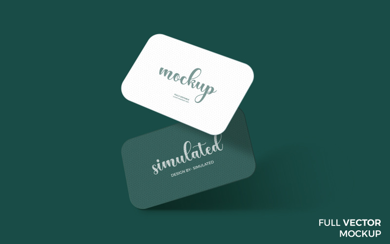 Modelli di mockup di biglietti da visita vettoriali di branding