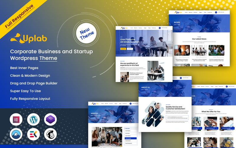 Uplab – Thème WordPress pour entreprises et startups