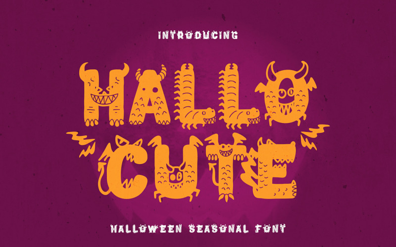 Hallocute Fun kijelző betűtípus