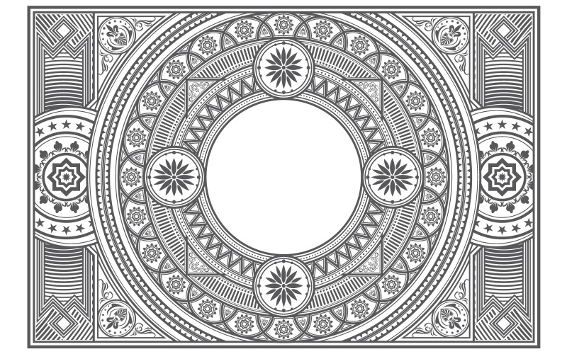 Прямоугольные декоративные рамки в векторе