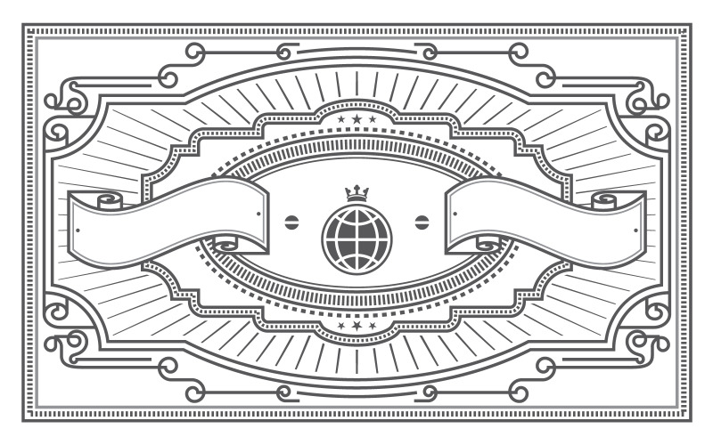 Rechthoek Vintage Badges in Vector