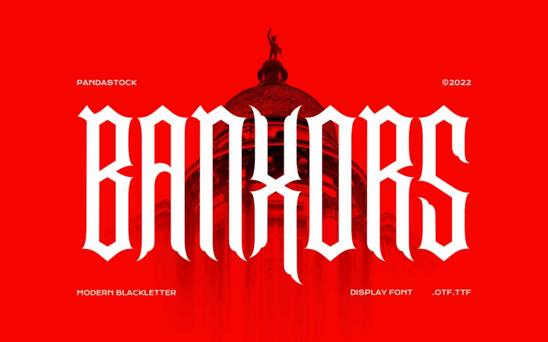 Шрифт дисплея Banxors Blackletter