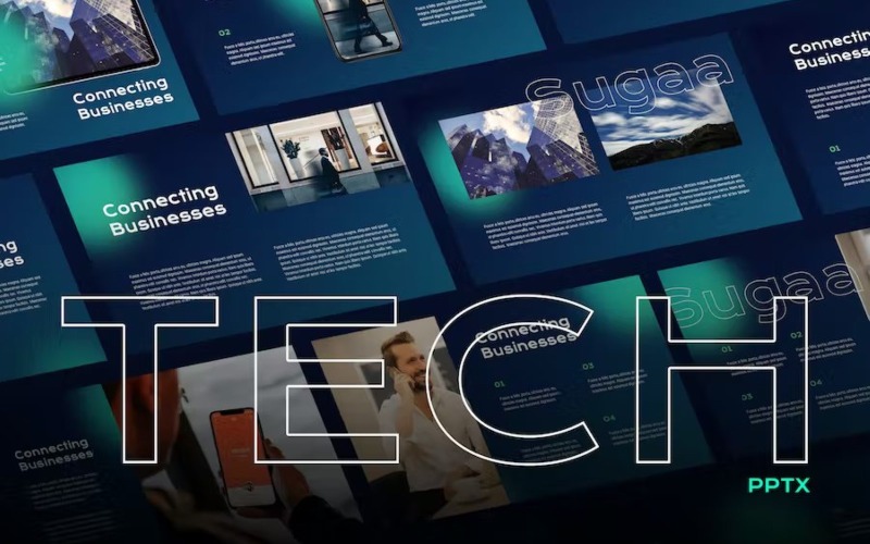 Sugaa - Modello Powerpoint tema tecnologico