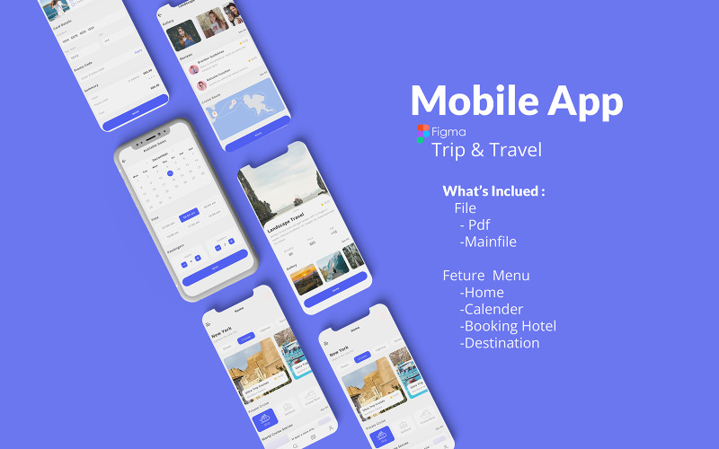 Travel Ui UX шаблон Figma