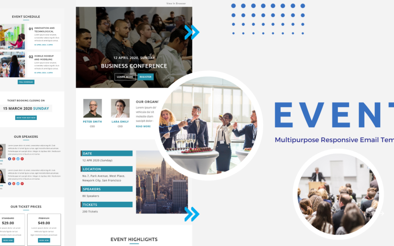 Veranstaltungen – Mehrzweck-Responsive-E-Mail-Vorlage