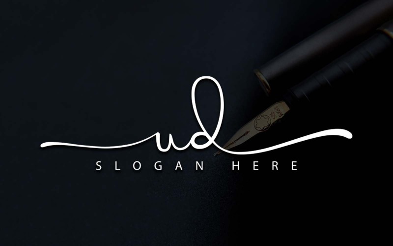 Creatieve fotografie UD brief logo ontwerp