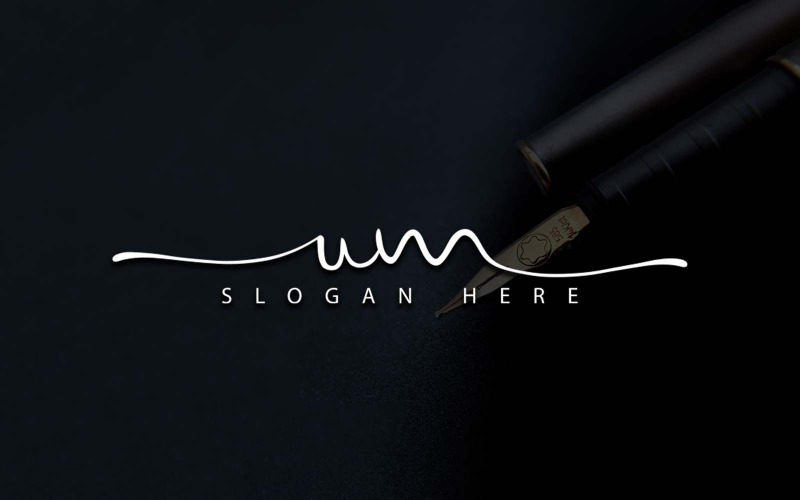 Creatieve fotografie UM brief logo ontwerp