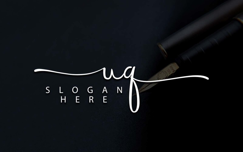 Fotografía creativa Diseño de logotipo de letra UQ